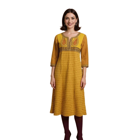 K48 COTT H.BLK-Y BAGH YELLOW RS 3/4 ST