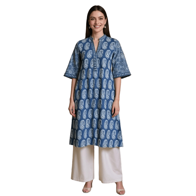 K48 COTT HBLOCK CRYS INDI PAISLEY CSV 3/4Fl