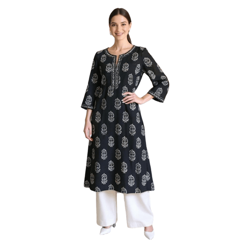 K48 COTT HBLK CRYS TRIBAL PAISLEY-R RS 3/4ST
