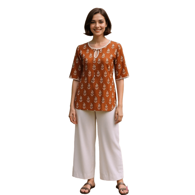 K32 COTT HBLK PAISLEY MA RUST RSK 3/4ST