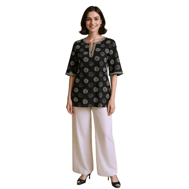 K32 COTT HBLK TRIBAL CHAKRI E BW RS 3/4 ST