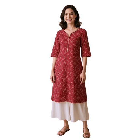 K45 COTT KD BANDHANI BORD FU RS 3/4ST