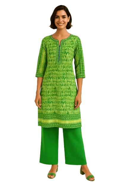 K42 COTT CRYS MOSAIC P.GRN RS 3/4 ST