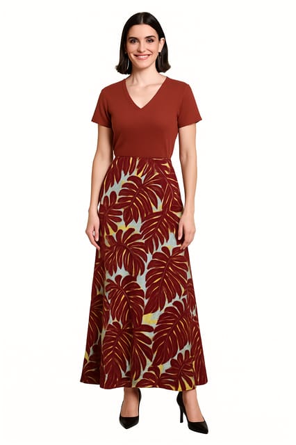 SK38 DIVA RAY LEAF MAROON