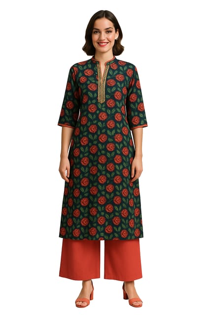 K48 CHIFF ROSES NAVY&CORAL CS STF