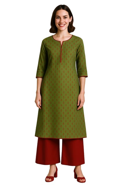 K45 COTT HBLK OLIVE GRN RS 3/4 ST