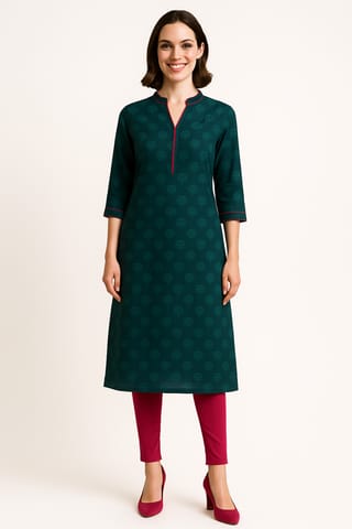 K45 COTT HBLK FOREST GRN FLO ABS RS 3/4 ST