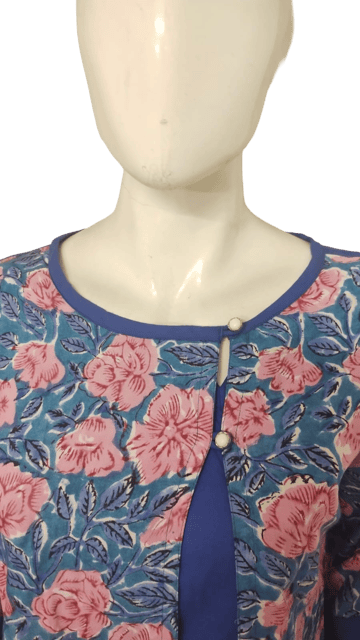 K28 COTT HBLK RAY ROSES NBLU RN 3/4 ST