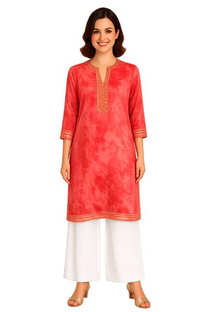 K42-40 RAY TIE&DYE GOTA CORAL CSD-2 3/4ST