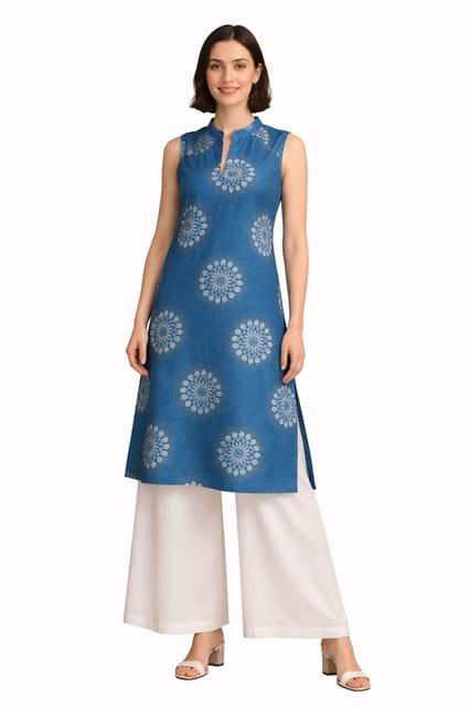 K42 COTT BG FLO BLUE SL