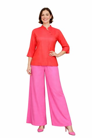 PALAZZO RAY P DARK PINK FL
