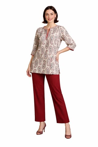 K32 MIC CREPE PAISLEY RS 3/4ST W/E