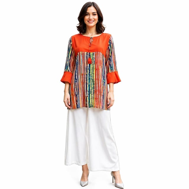 K32 RAY KD STRIPES-Y RED RN BC FRILL