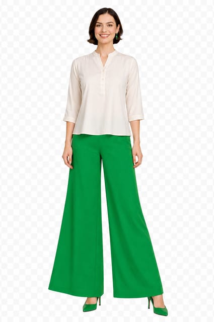 PALAZZO RAY FOREST GREEN FLARE