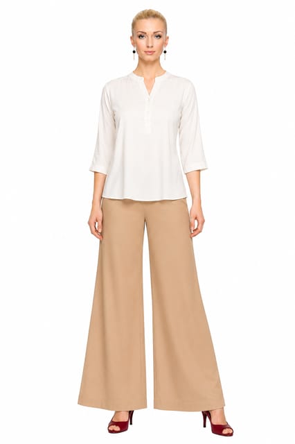 PALAZZO RAY DARK BEIGE FLARE