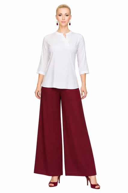 PALAZZO RAY DARK MAROON FLARE