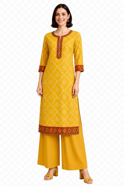 K45 COTT KD BANDHANI BORD-1 YE&CO RS 3/4ST
