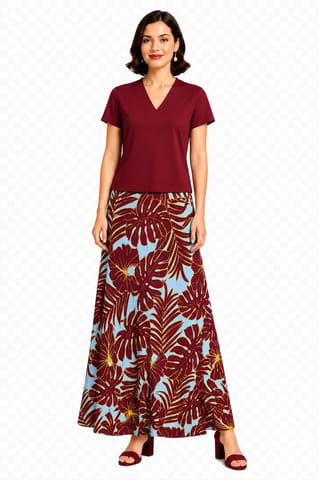 SK38 DIVA RAY LEAF MAROON
