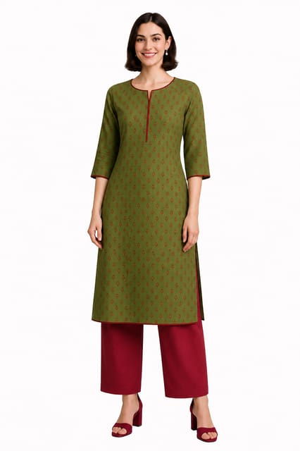 K45 COTT HBLK OLIVE GRN RS 3/4 ST