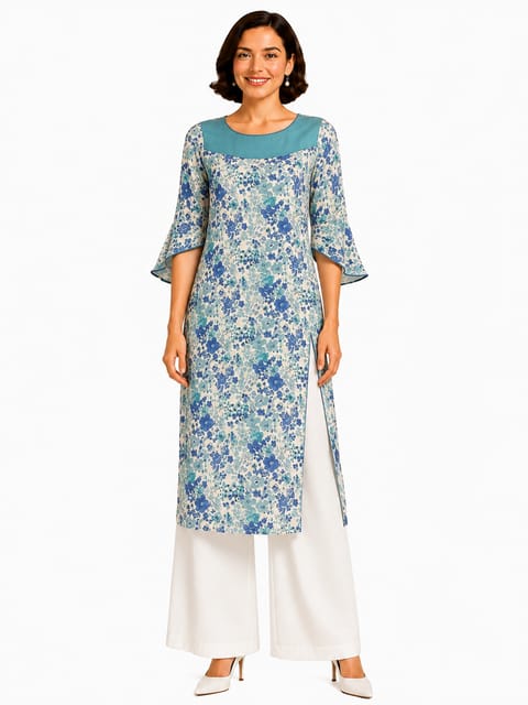 K48 CHIFF FLO WAVE BLUE BO ZING