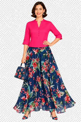 SK38 GYPSY CHIFF LEAF FLO R BLUE (70)