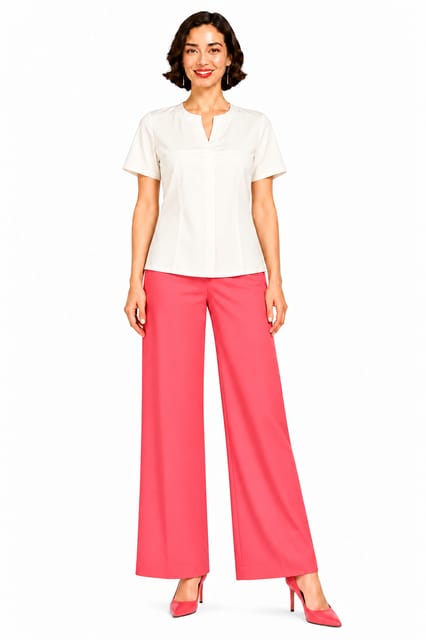 PALAZZO RAY DARK PINK STRAIGHT
