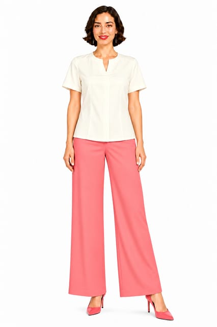 PALAZZO RAY LIGHT CORAL STRAIGHT