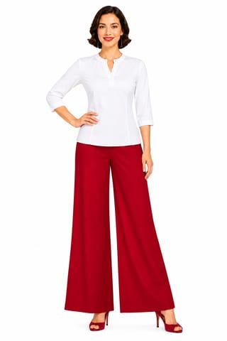 PALAZZO RAY FL LIGHT MAROON - FLARE