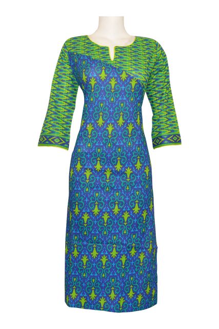 K48 COTT CRYS IKAT BLU Y.S.L.D RS 3/4 ST