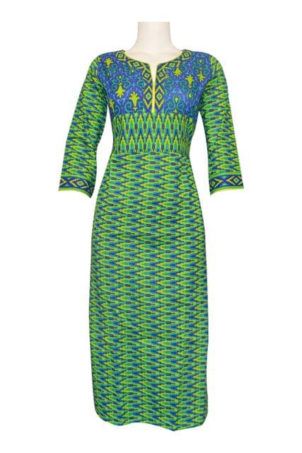 K48 COTT CRYS-Y IKAT BLU RS 3/4 ST
